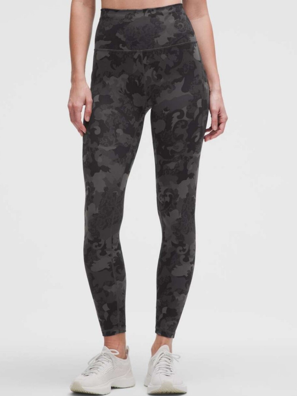 Lululemon High Rise Align Leggings 25" Heritage Hidden Lace Camo Black 4
